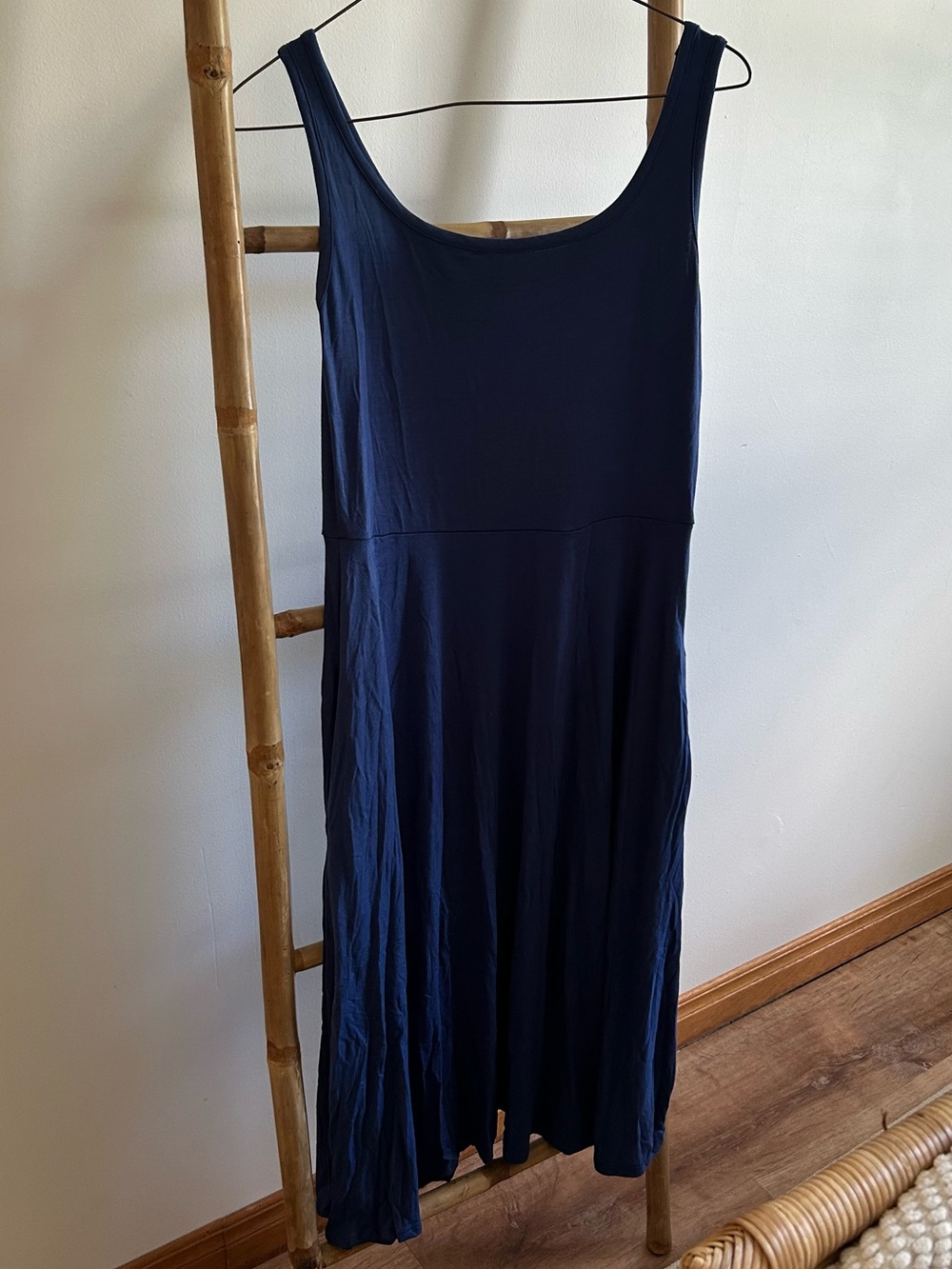 Olivia Rae Navy Scoop Neck Midi Tank Dress